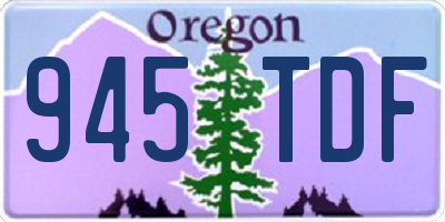OR license plate 945TDF