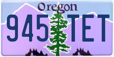 OR license plate 945TET