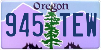 OR license plate 945TEW