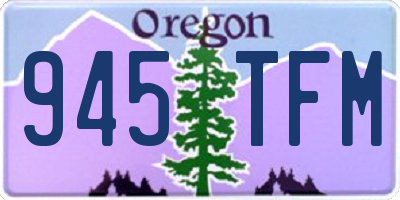OR license plate 945TFM