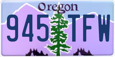 OR license plate 945TFW