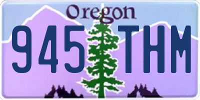 OR license plate 945THM