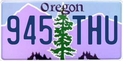OR license plate 945THU