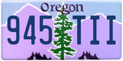 OR license plate 945TII
