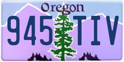 OR license plate 945TIV