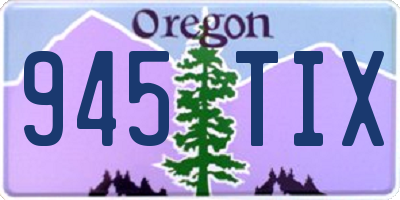 OR license plate 945TIX