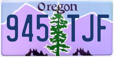 OR license plate 945TJF