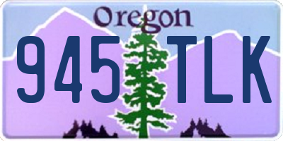 OR license plate 945TLK