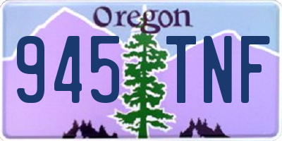 OR license plate 945TNF