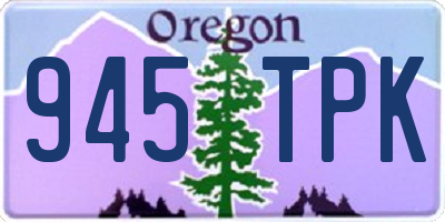 OR license plate 945TPK