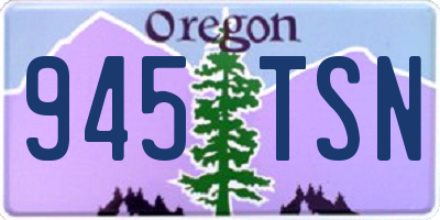 OR license plate 945TSN