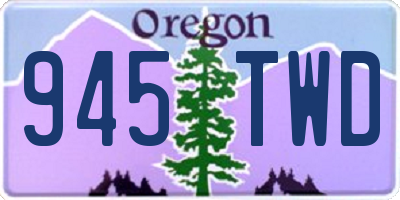 OR license plate 945TWD
