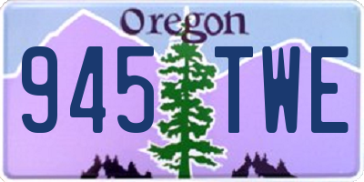 OR license plate 945TWE