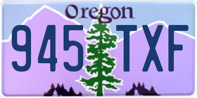 OR license plate 945TXF