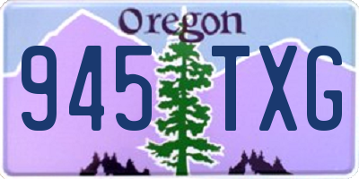 OR license plate 945TXG