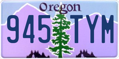 OR license plate 945TYM