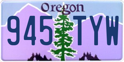 OR license plate 945TYW