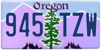 OR license plate 945TZW