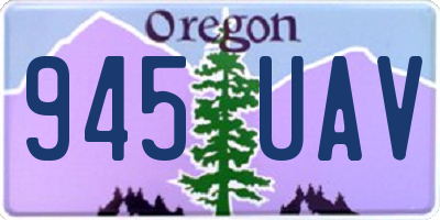 OR license plate 945UAV