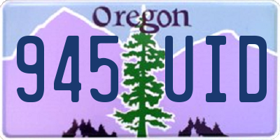 OR license plate 945UID
