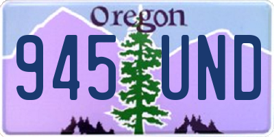OR license plate 945UND