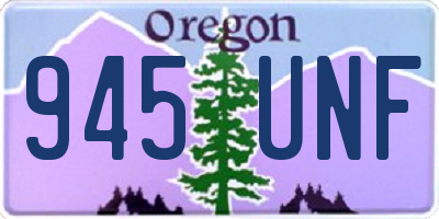 OR license plate 945UNF