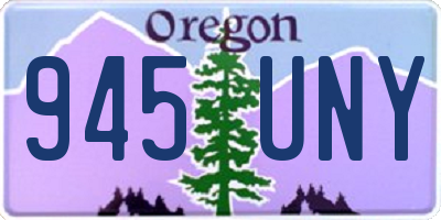OR license plate 945UNY