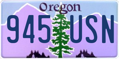 OR license plate 945USN