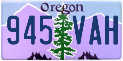 OR license plate 945VAH