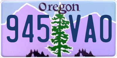 OR license plate 945VAO