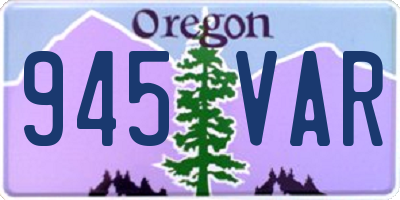 OR license plate 945VAR