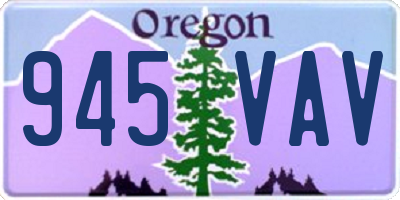 OR license plate 945VAV