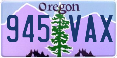 OR license plate 945VAX