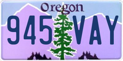 OR license plate 945VAY