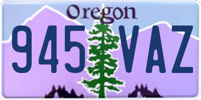 OR license plate 945VAZ