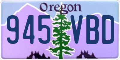 OR license plate 945VBD