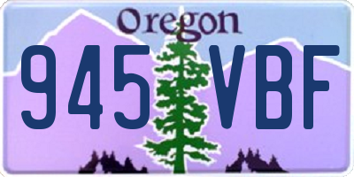 OR license plate 945VBF