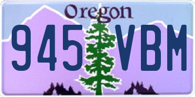 OR license plate 945VBM