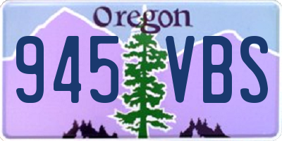OR license plate 945VBS