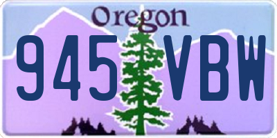 OR license plate 945VBW