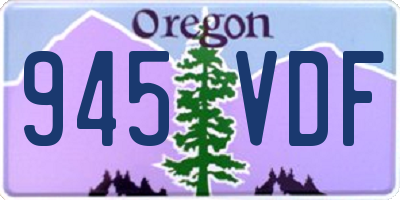 OR license plate 945VDF