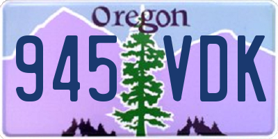 OR license plate 945VDK