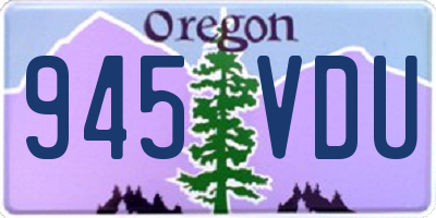 OR license plate 945VDU