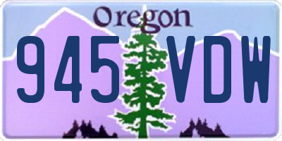 OR license plate 945VDW