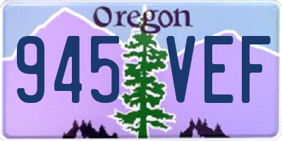 OR license plate 945VEF