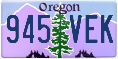 OR license plate 945VEK