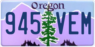 OR license plate 945VEM