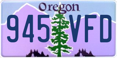 OR license plate 945VFD