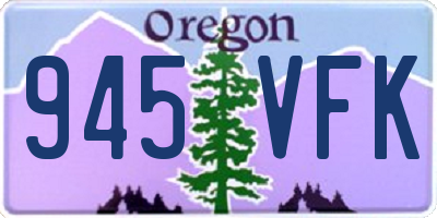 OR license plate 945VFK