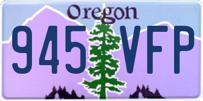 OR license plate 945VFP